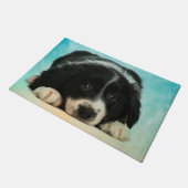 Border Collie Puppy Deurmat (Schuin)