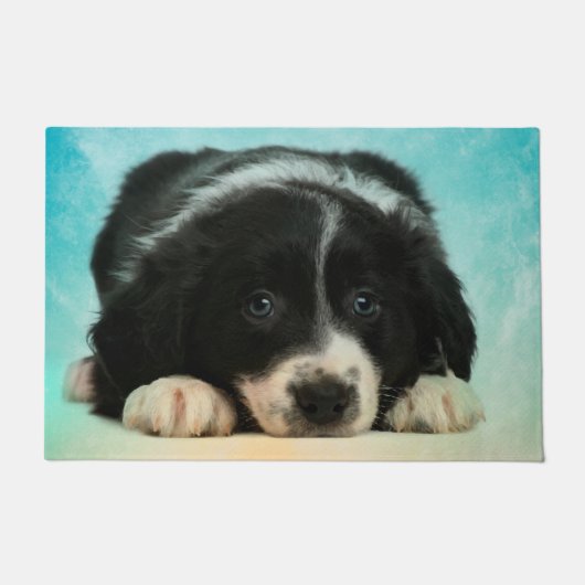 Border Collie Puppy Deurmat (Voorkant)