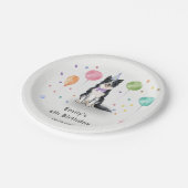 Border Collie Puppy Dog Kids Verjaardagsfeest Papieren Bordje (Gekanteld)