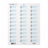 Border Collie Puppy Dog Retouradres Label (Full Sheet)