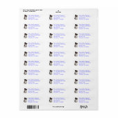 Border Collie Puppy Dog Retouradres Naam Label (Full Sheet)