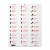 Border Collie Puppy Dog Retouradres Naam Label (Full Sheet)