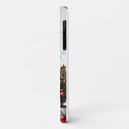 Border Collie Puppy draagt een rood Pet Case-Mate iPhone Case (Achterkant/links)