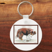 Border Collie Puppy & Grasshopper Sleutelhanger (Voorkant)
