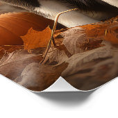 Border Collie Puppy Herfst Delight Pompoen Perfect Poster (Hoek)