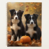 Border Collie Puppy Herfst Delight Pompoen Planner (Voorkant)