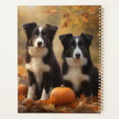 Border Collie Puppy Herfst Delight Pompoen Planner (Achterkant)