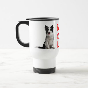 Border Collie Puppy Hond Reizen Koffiemok Reisbeker