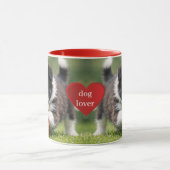 Border Collie Puppy met Rode Bal Koffie Mok (Midden)