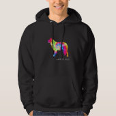 Border Collie Puppy Pet Dog Eigenaar Hippy Tie Dye Hoodie (Voorkant)
