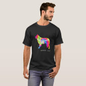 Border Collie Puppy Pet Dog Eigenaar Hippy Tie Dye T-shirt (Voorkant volledig)