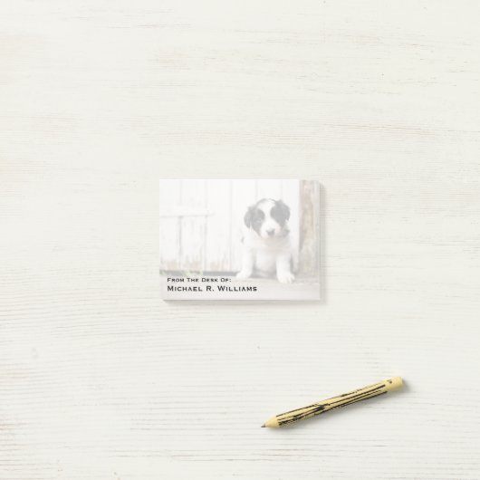 Border Collie Puppy Post-it® Notes (Op bureau)