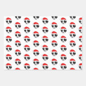 Border Collie Puppy Santa Hat Inpakpapier Vel (Voorkant 3)