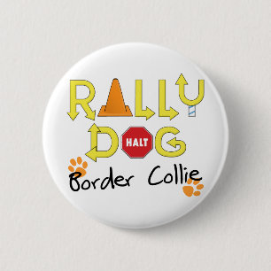 Border Collie Rally Dog Ronde Button 5,7 Cm