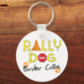 Border Collie Rally Dog Sleutelhanger (Voorkant)