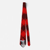 Border Collie Red Buffalo Plaid Vakantie Kerstmis Stropdas (Voorkant)