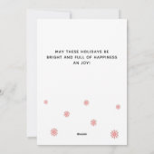 Border Collie Red Heart Bandana Christmas Feestdagenkaart (Achterkant)