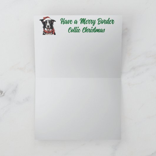 Border Collie Reindeer Kaart (Binnen)