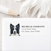 Border Collie Retouradreslabels Etiket (Insitu)