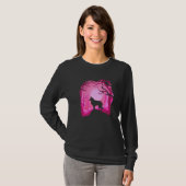 Border Collie Retro Roze Border Collie Hond   T-shirt (Voorkant volledig)