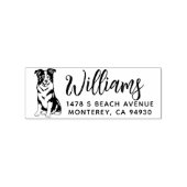 Border Collie Return Address Dog Owner Rubberstempel (Afrduk)