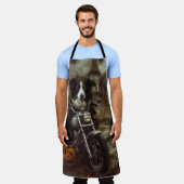 Border Collie Riding Motorfiets Halloween Eng Schort (Gedragen)