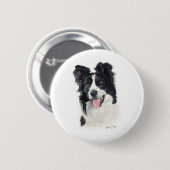 Border Collie Ronde Button 5,7 Cm (Voorkant /achterkant)