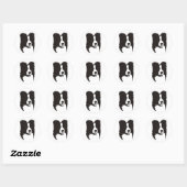 Border Collie Ronde Sticker (Vel)