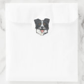 Border Collie Ronde Sticker (Tas)