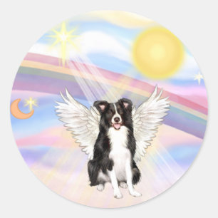 Border Collie Ronde Sticker