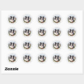 Border Collie ronde Stickers (Vel)