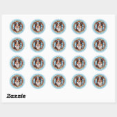 Border Collie ronde Stickers (Vel)