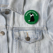 Border Collie Round Button (In situ)