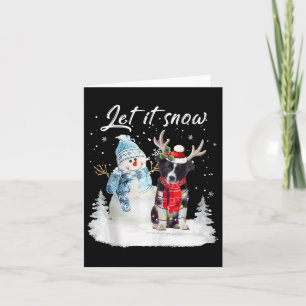 Border Collie Santa Dog Kerstmis Snowman Xmas Paj Kaart