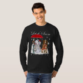 Border Collie Santa Dog Kerstmis Snowman Xmas Paj T-shirt (Voorkant volledig)