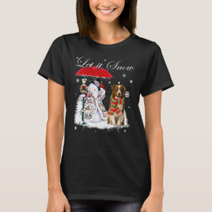 Border Collie Santa Dog Kerstmis Snowman Xmas Paj T-shirt