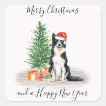 Border Collie Santa Dog Merry Kerstmis