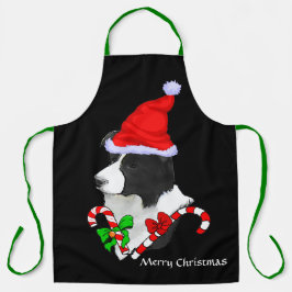 Border Collie Santa Hat Kerstmis Schort