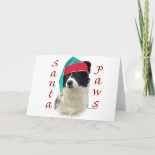 Border Collie Santa Paws Feestdagen Kaart