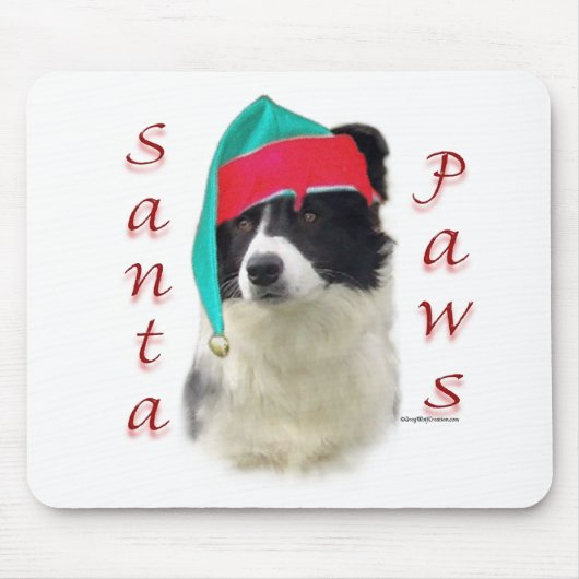 Border Collie Santa Paws Muismat (Voorkant)