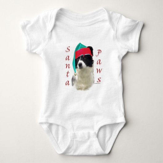Border Collie Santa Paws Romper (Voorkant)