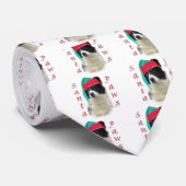 Border Collie Santa Paws Stropdas (Opgerold)