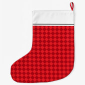 Border Collie Santa Red gepersonaliseerd Grote Kerstsok (Achterkant)