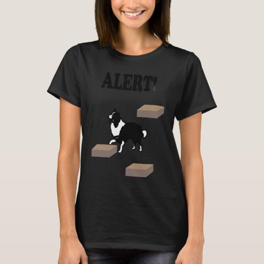 Border Collie Scent Work Alert T-shirt (Voorkant)