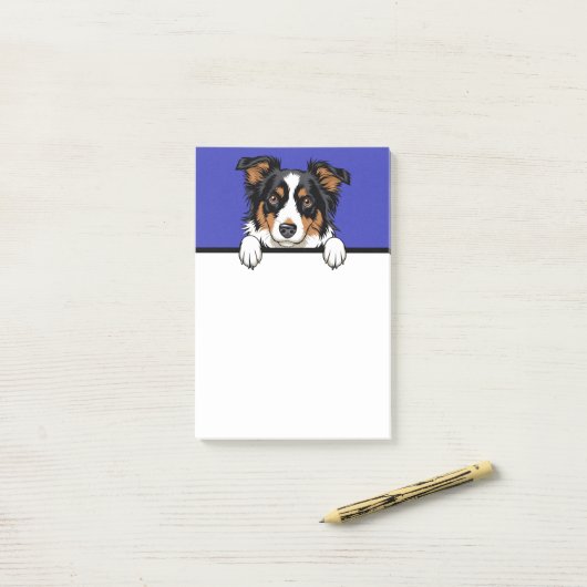 Border Collie Schattigee Herding Puppy Hondenliefh Post-it® Notes (Op bureau)