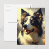  Border Collie schilderij Briefkaart (Voorkant / Achterkant)