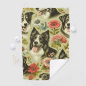  Border Collie schilderij Golfhanddoek (Insitu)