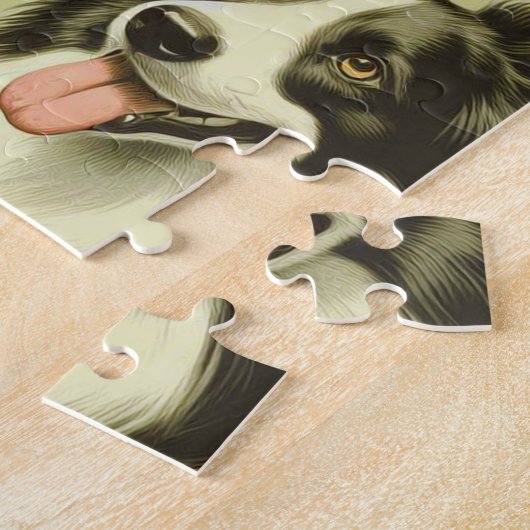 Border Collie schilderij Legpuzzel (Zijkant)