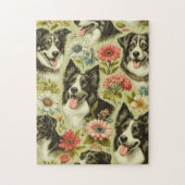 Border Collie schilderij Legpuzzel (Verticaal)