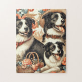 Border Collie schilderij Legpuzzel (Verticaal)
